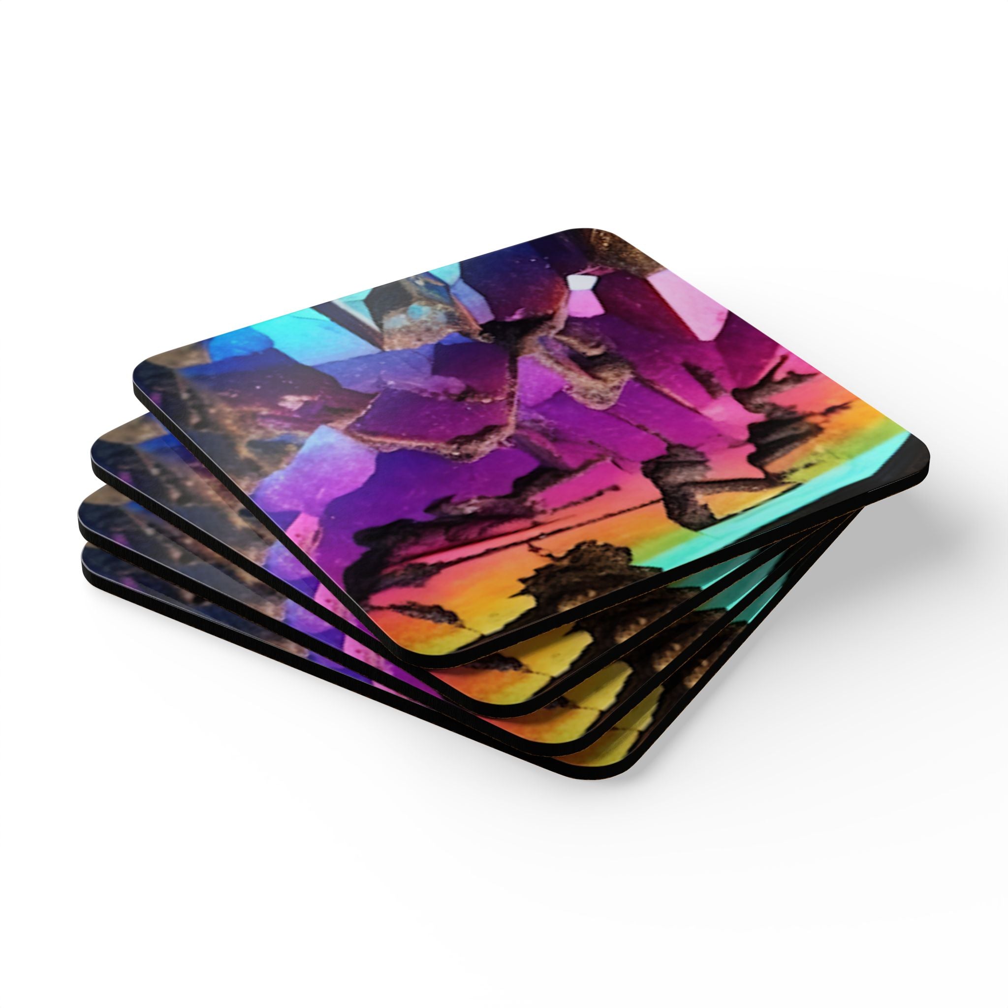 COSMIC COASTER Set - Rainbow Quarz