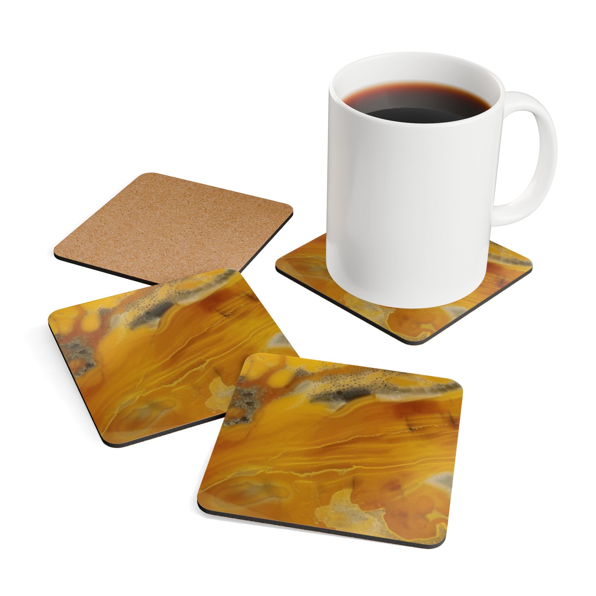 COSMIC COASTER Set - Yellow Jasper