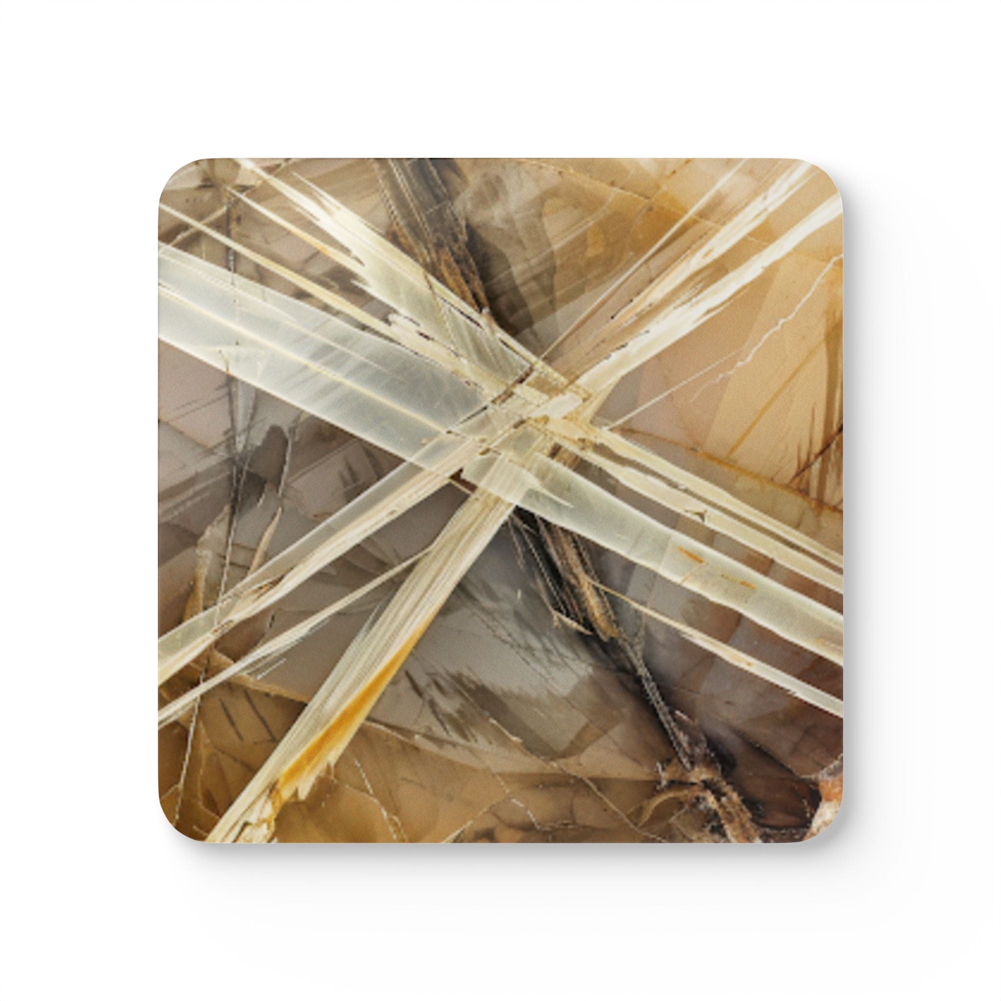 COSMIC COASTER Set - Rutilated Quartz