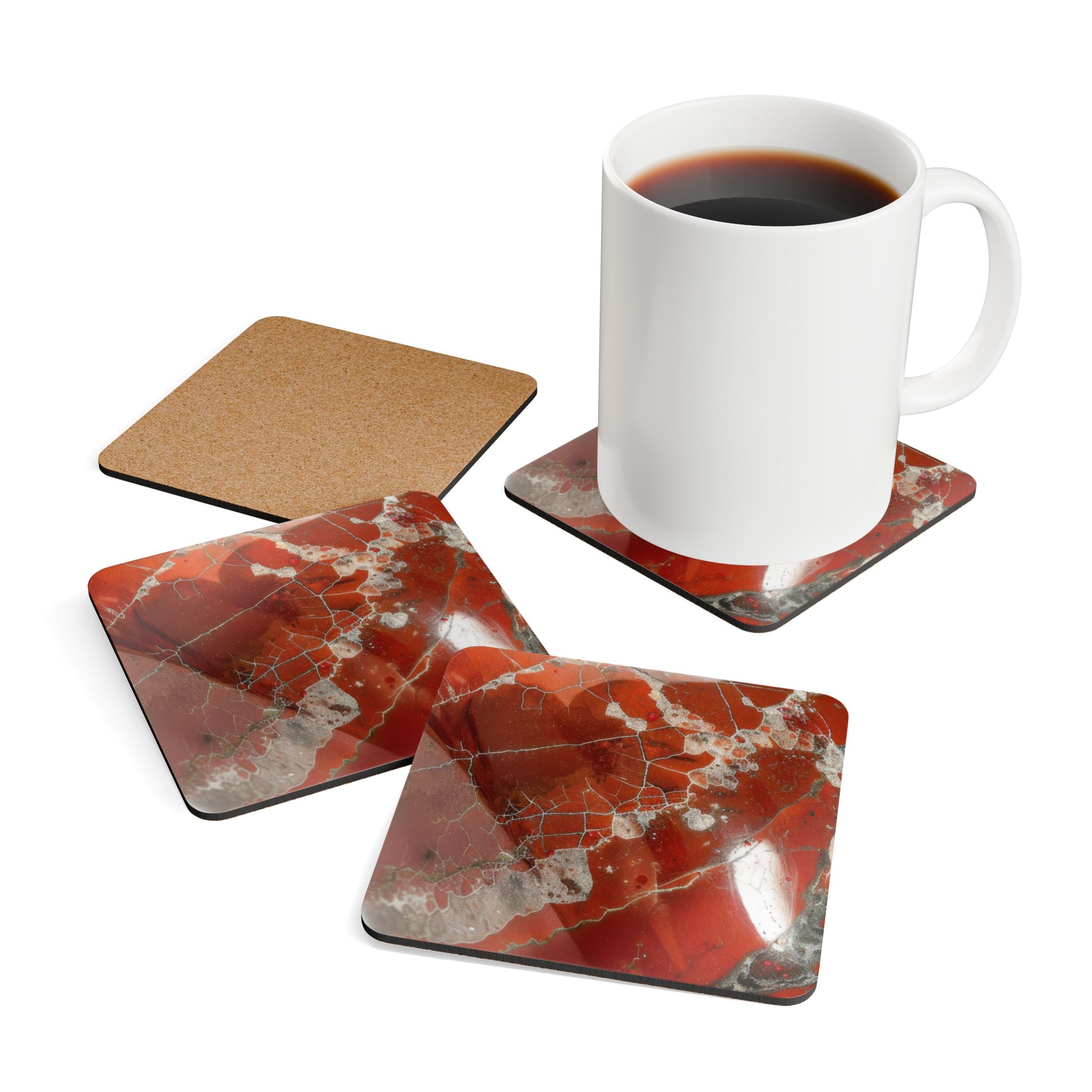 COSMIC COASTER Set - Red Jasper