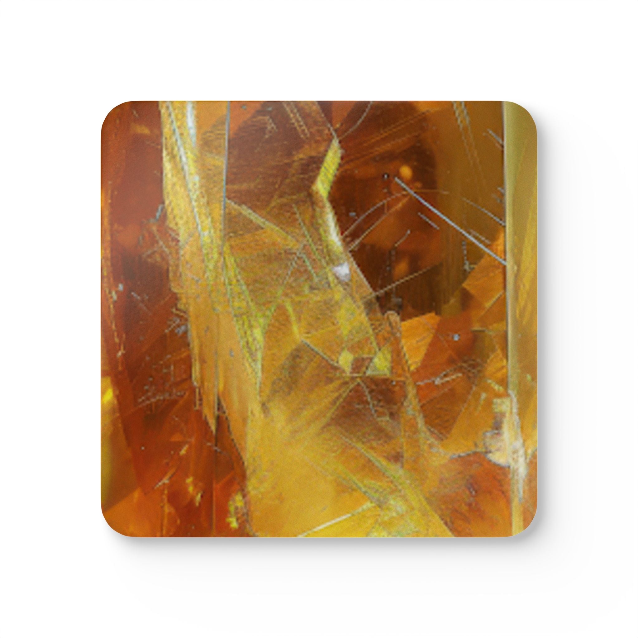 COSMIC COASTER Set - Yellow Fluorite