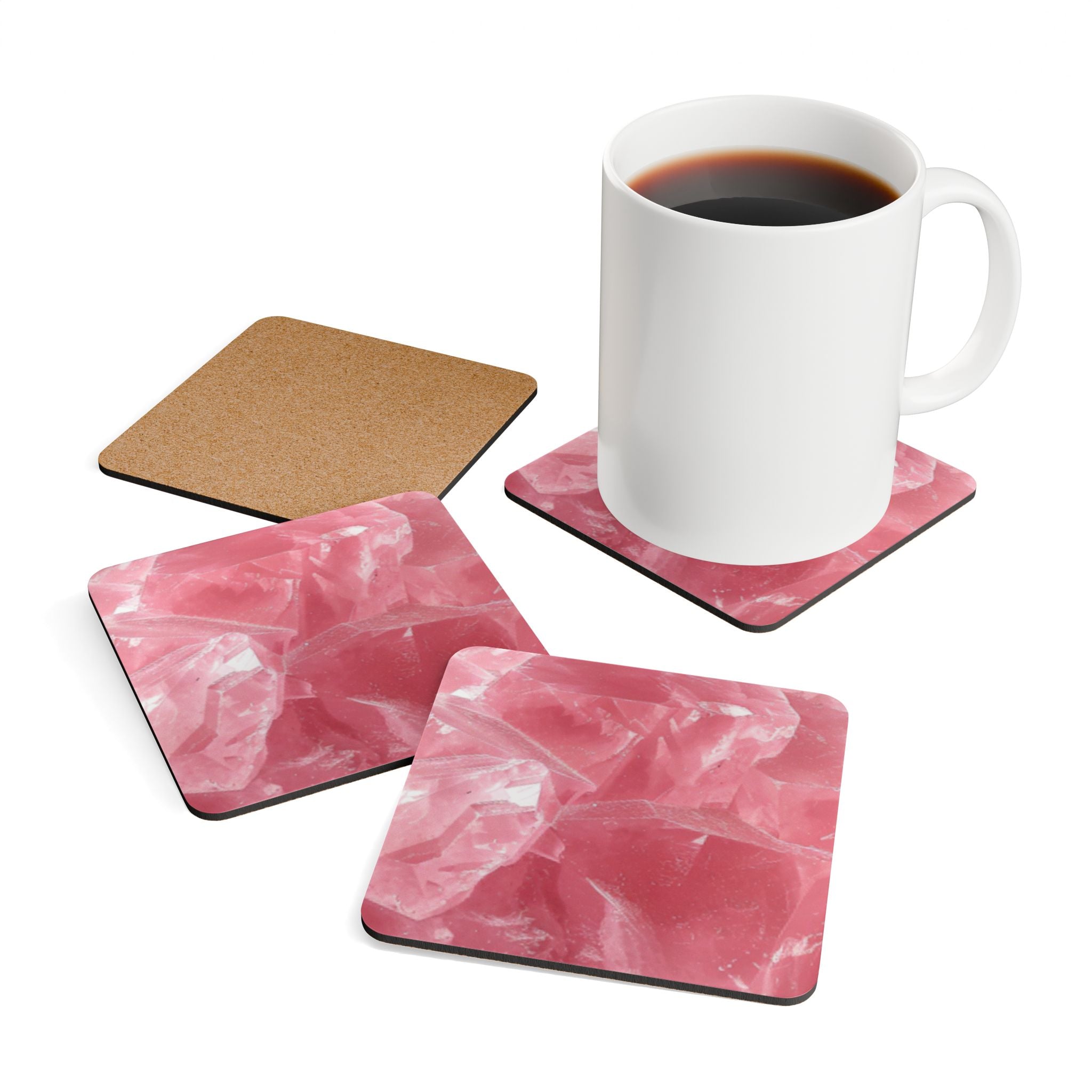 COSMIC COASTER Set - Rose Quarz