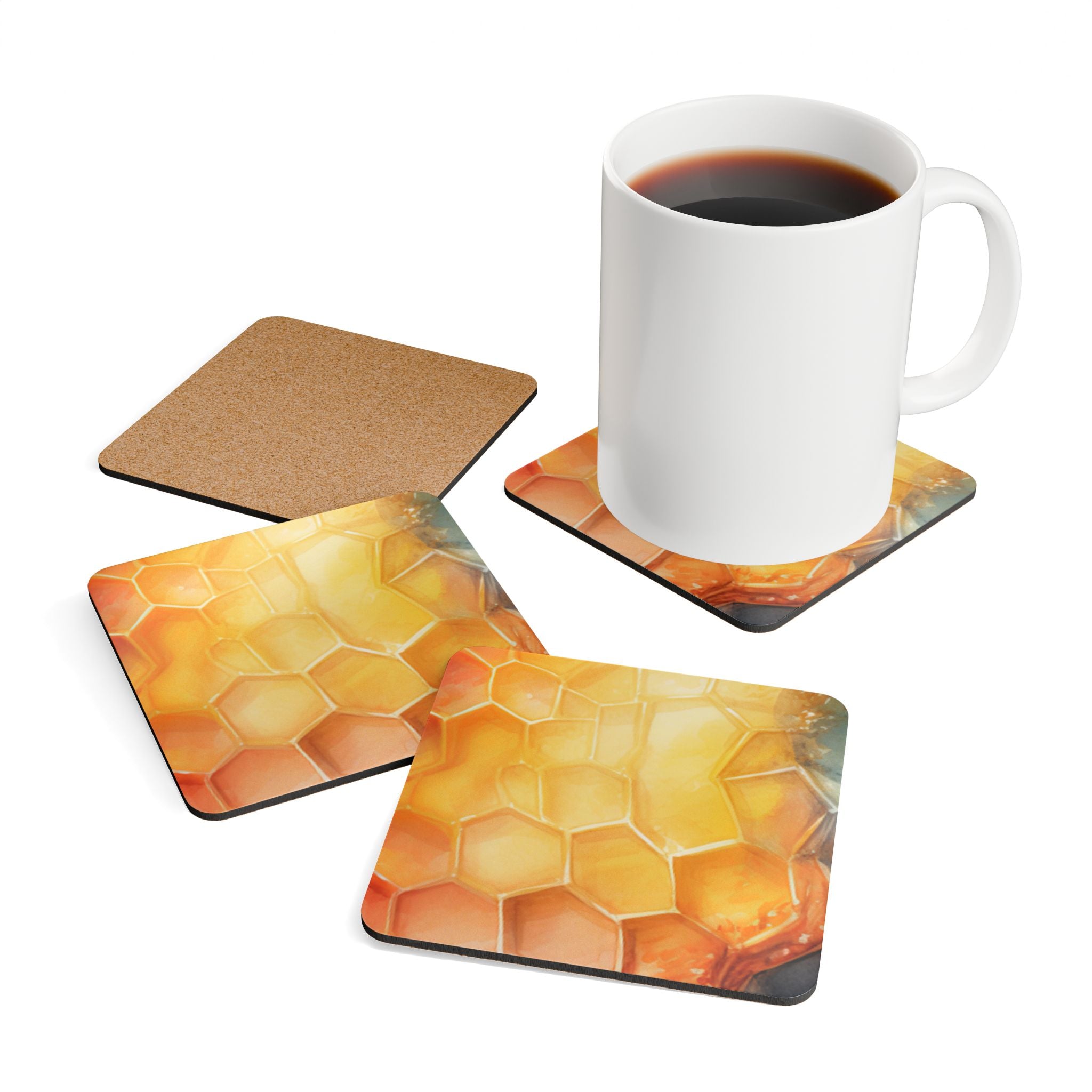 COSMIC COASTER Set - Honey Calcite